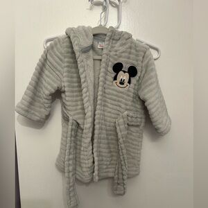 Disney Baby Gray Mickey Mouse Kids Robe